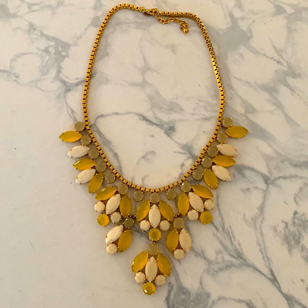 Kate Spade Yellow & Gold Statement Necklace Dust Bag Included